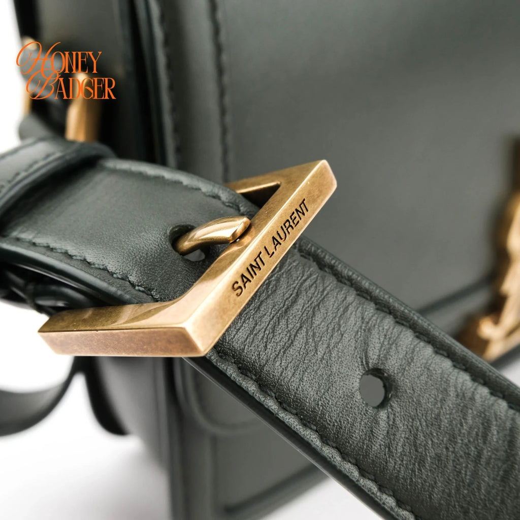 Saint Laurent Solferino Leather Green Rank A