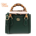 Gucci Diana Mini Tote Bag Green Leather 2WAY Shoulder Bag 702732