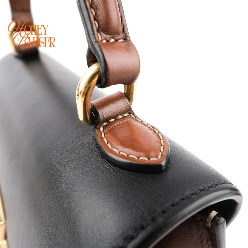 Gucci Padlock Top Handle GG Supreme Black 2Way Bag Rank A
