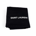 Saint Laurent Medium Sunset Shoulder Bag in Grey Crocodile-Embossed Leather