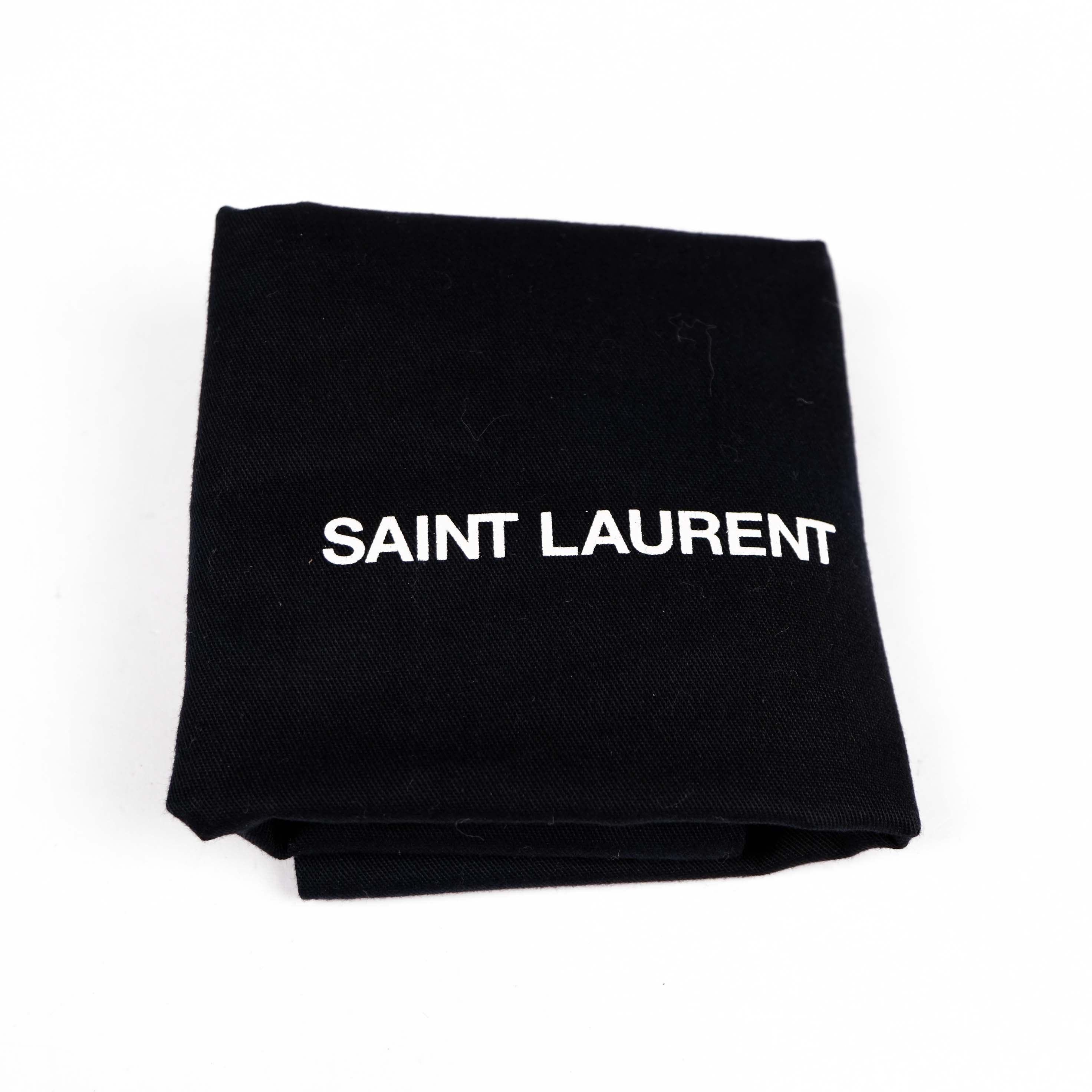 Saint Laurent Medium Sunset Shoulder Bag in Grey Crocodile-Embossed Leather
