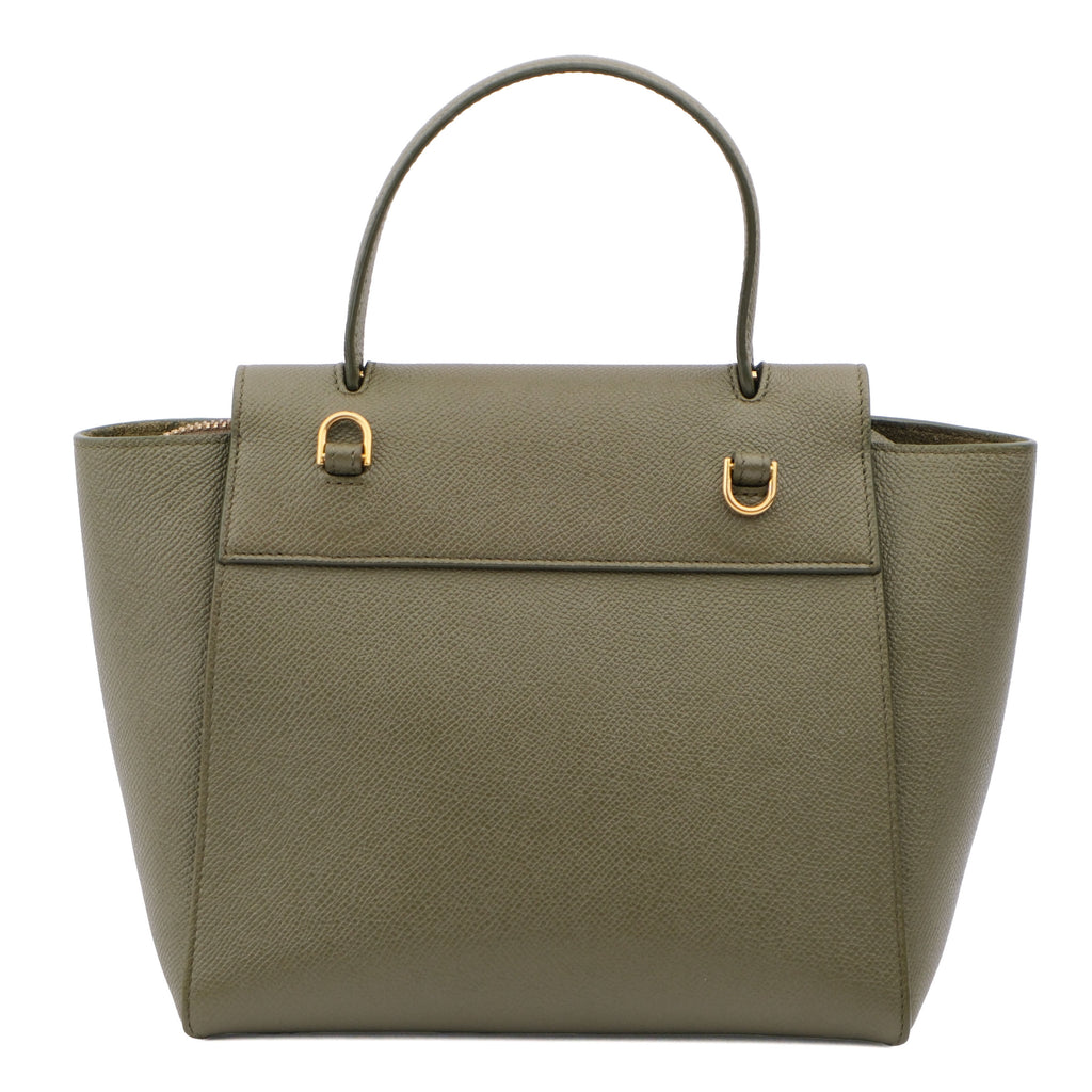 Celine Nano Belt Bag Grained Calfskin 2WAY Handbag Green