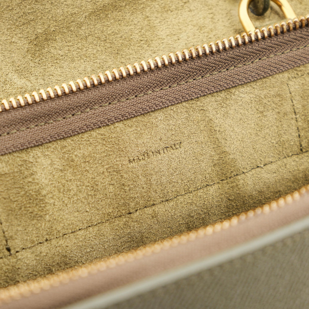 Celine Nano Belt Bag Grained Calfskin 2WAY Handbag Green