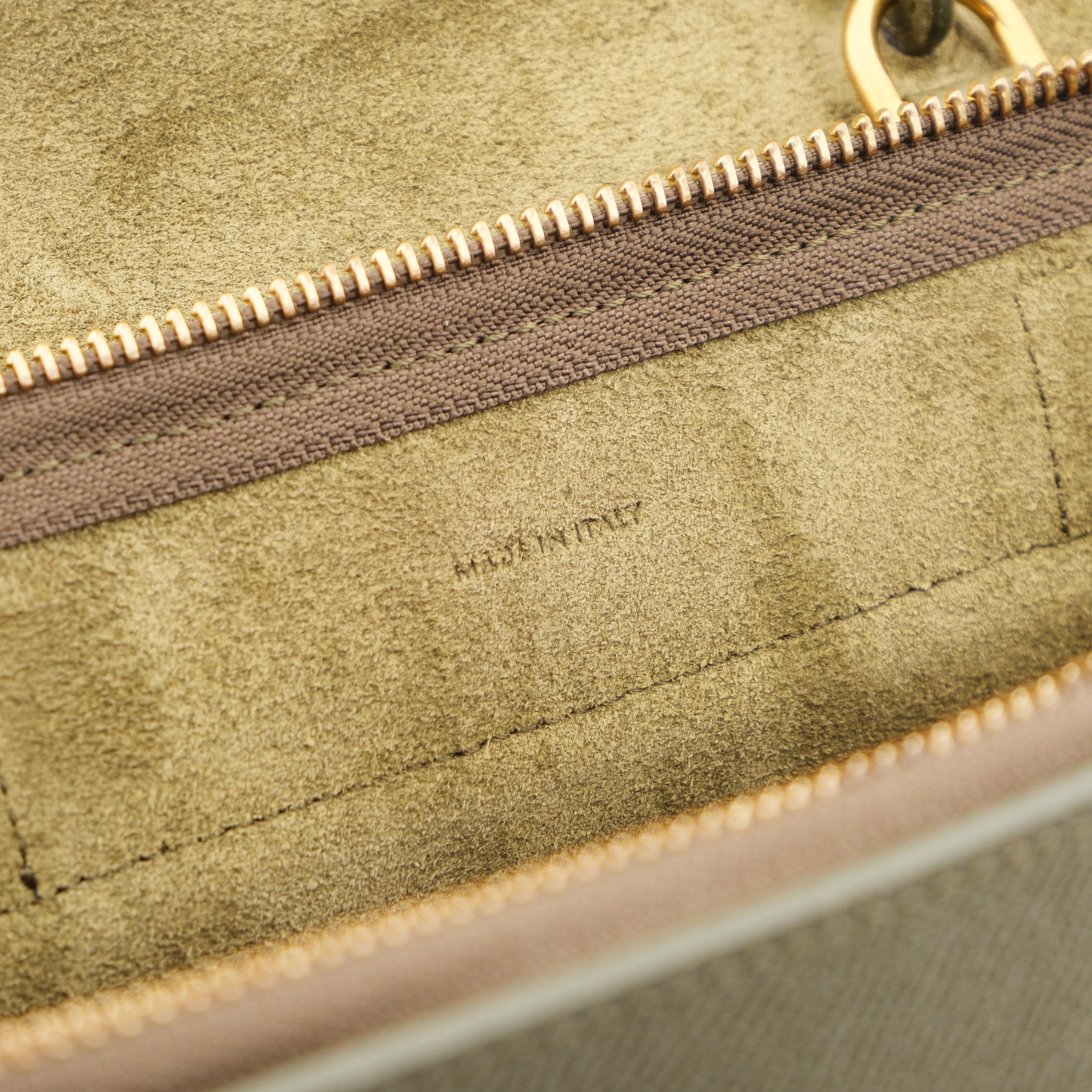 Celine Nano Belt Bag Grained Calfskin 2WAY Handbag Green