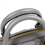 Gucci GG Matelassé Leather 2-Way Handbag Grey Gold Hardware 702251