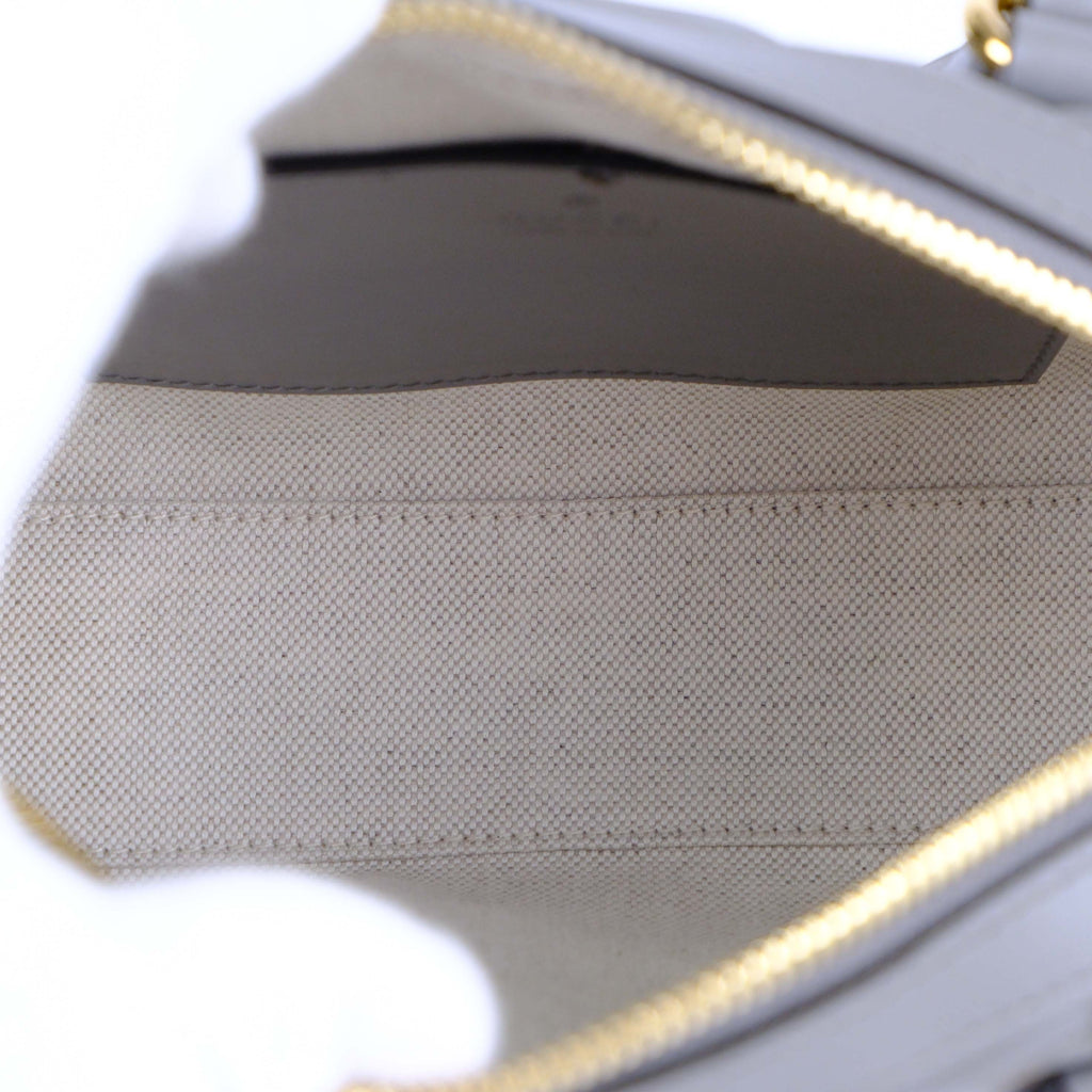 Gucci GG Matelassé Leather 2-Way Handbag Grey Gold Hardware 702251