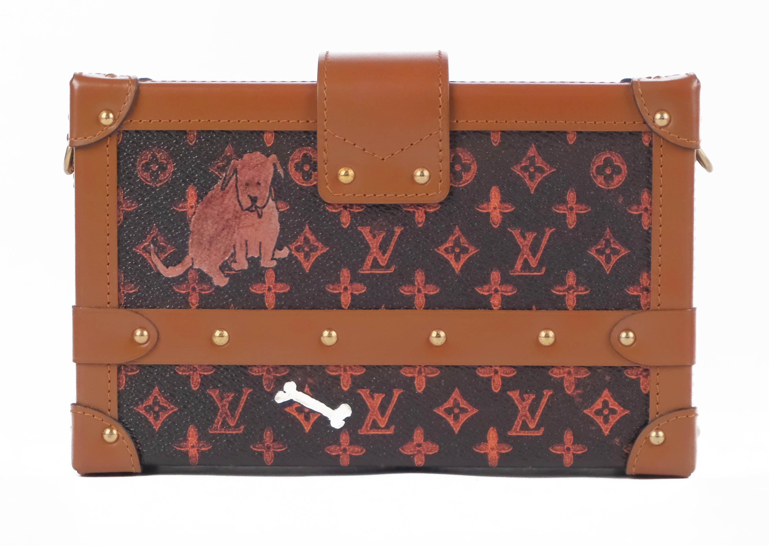 Louis Vuitton Catgram Transformed Monogram Petite Malle Trunk Bag - M44407 Rare Collectors Piece