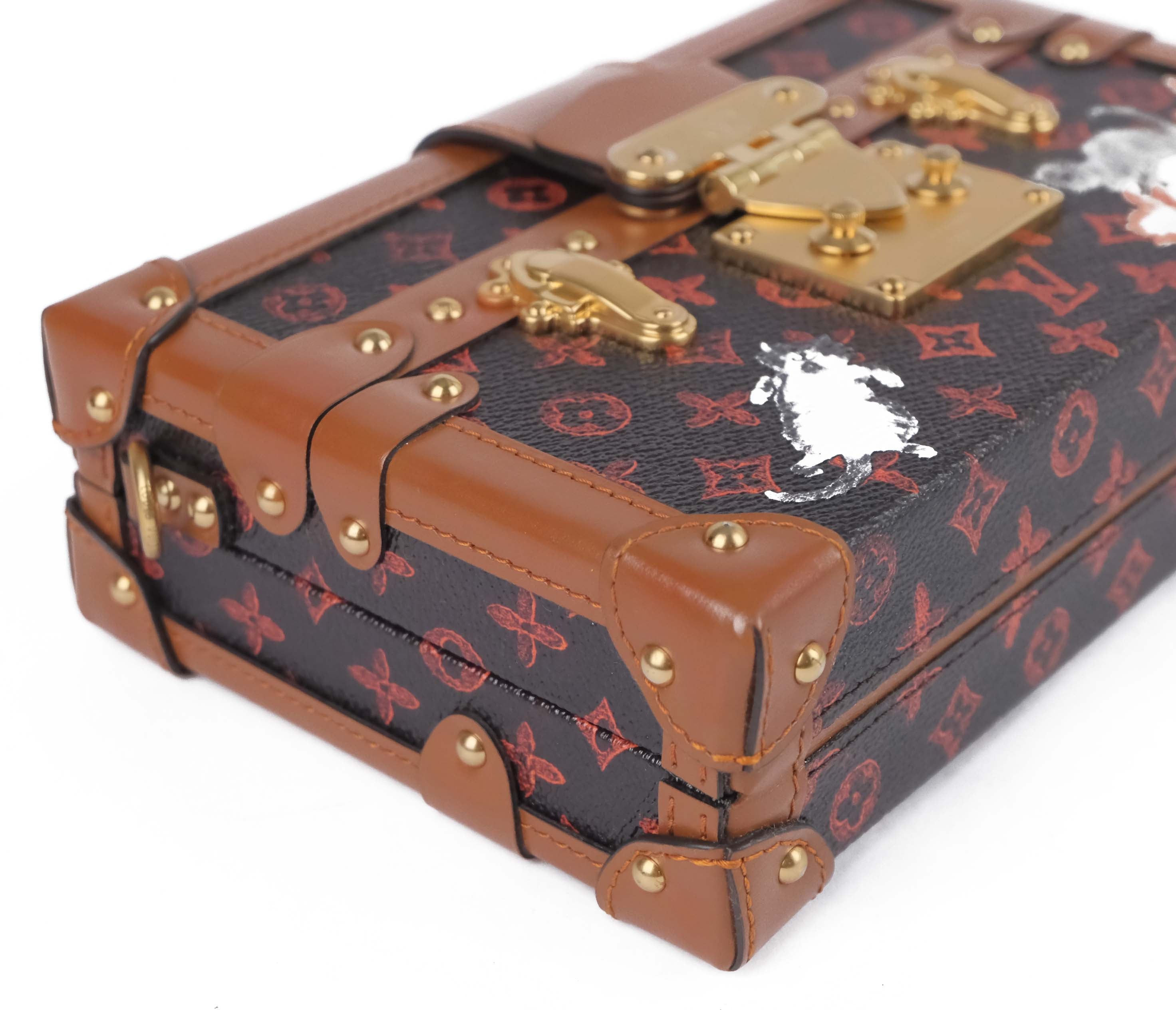 Louis Vuitton Catgram Transformed Monogram Petite Malle Trunk Bag - M44407 Rare Collectors Piece
