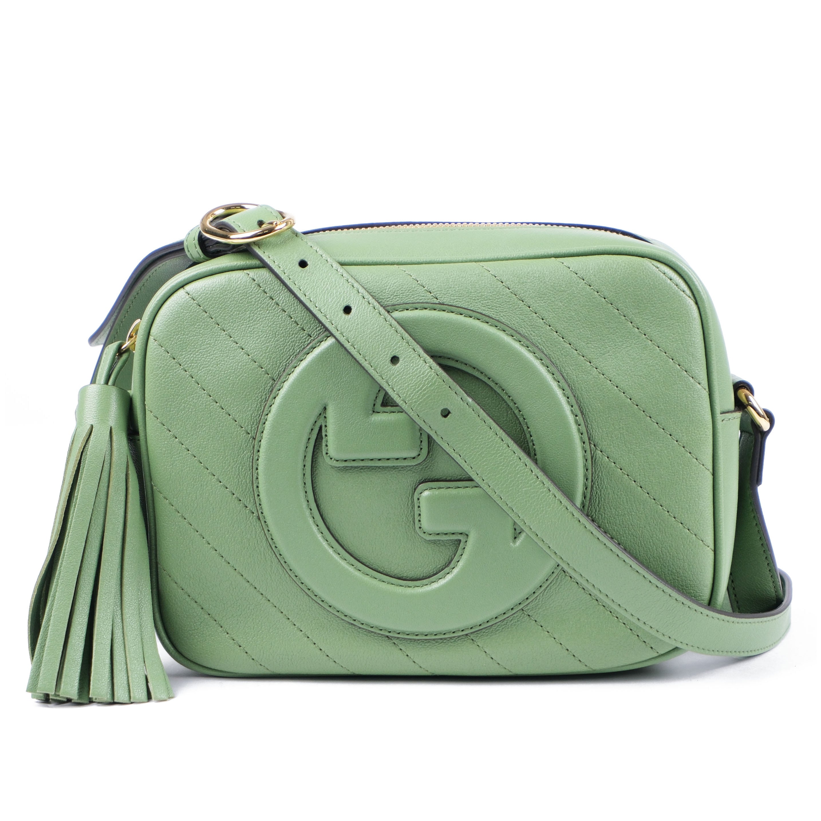 Gucci Blondie Leather Camera Bag in Green