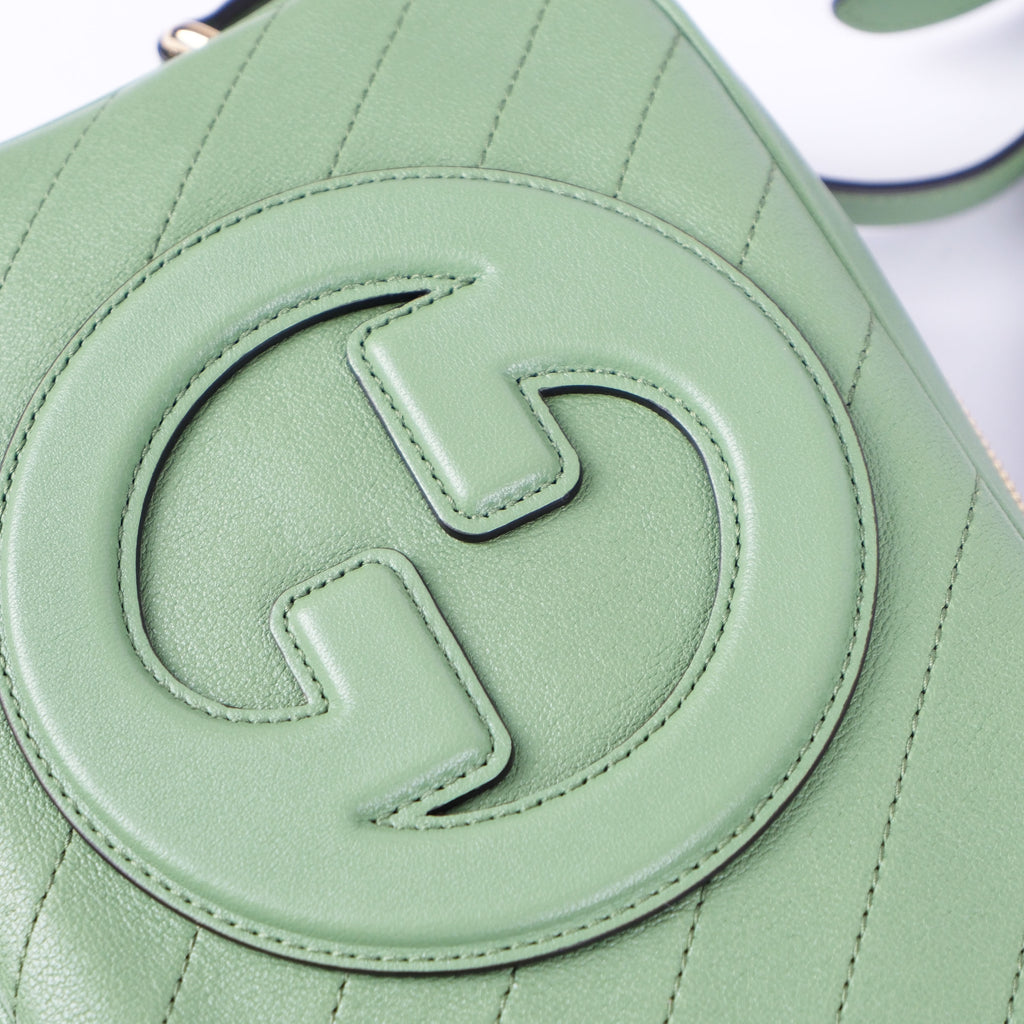 Gucci Blondie Leather Camera Bag in Green