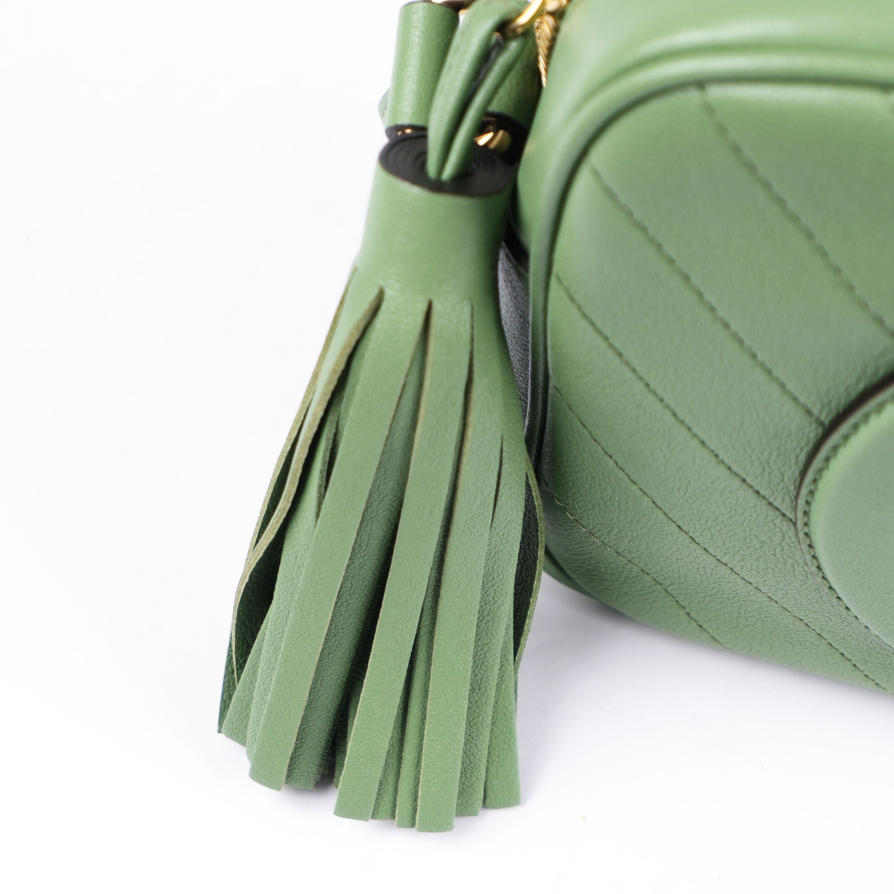 Gucci Blondie Leather Camera Bag in Green
