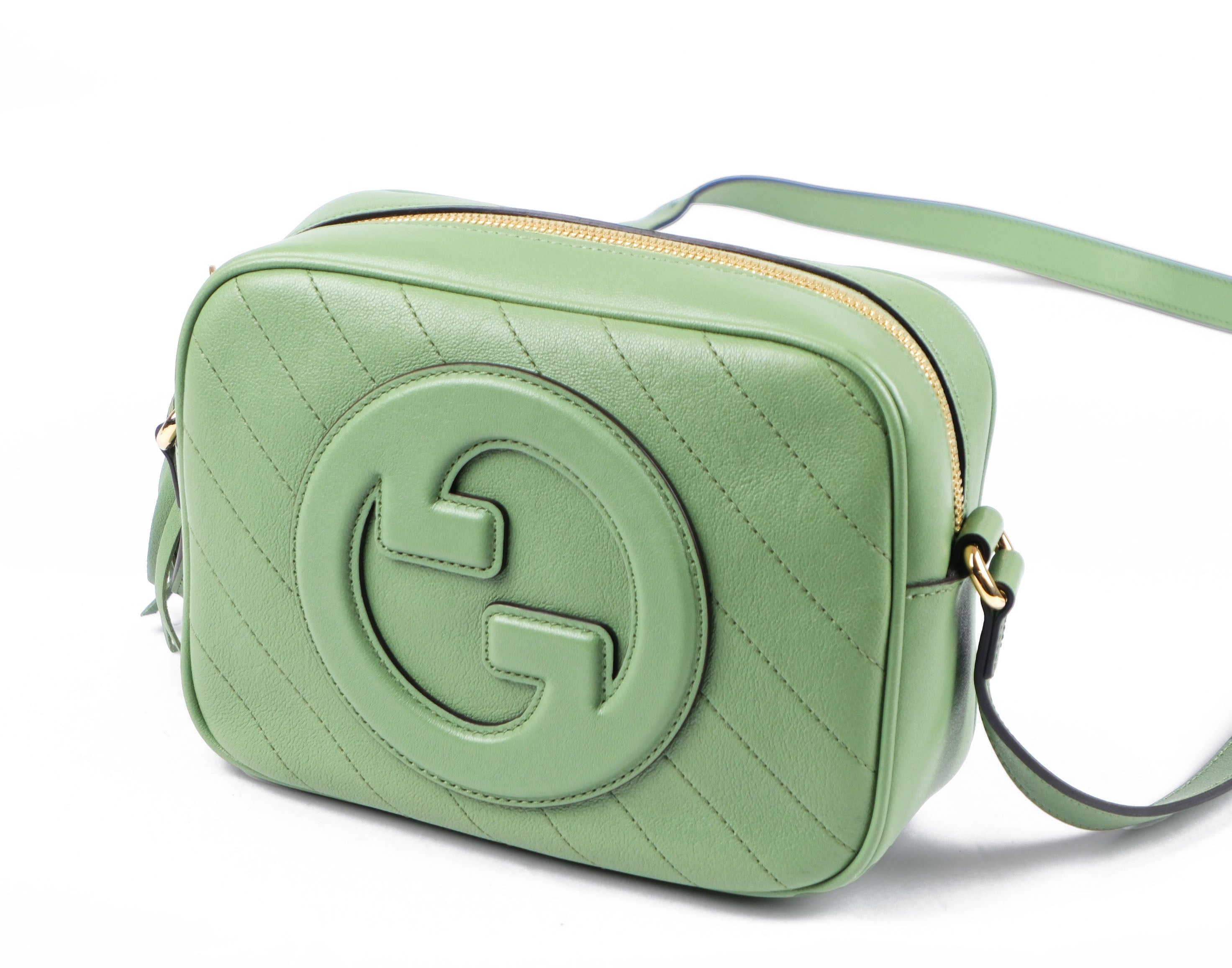 Gucci Blondie Leather Camera Bag in Green