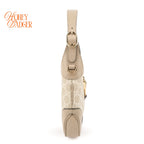 Gucci Jackie 1961 Small GG Supreme Beige Leather Gold Hardware Rank S
