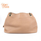 Gucci Soho Chain Tote Beige Leather Shoulder Bag Rank AB