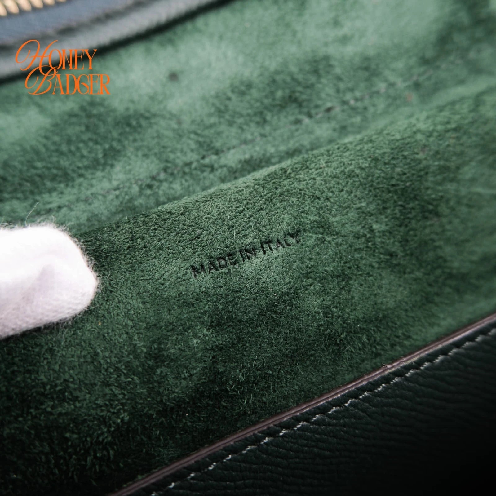 Celine Belt Bag Medium Dark Green Leather Grade A
