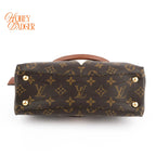 Louis Vuitton V Tote BB Monogram Brown 2Way Handbag K1740 Rank A