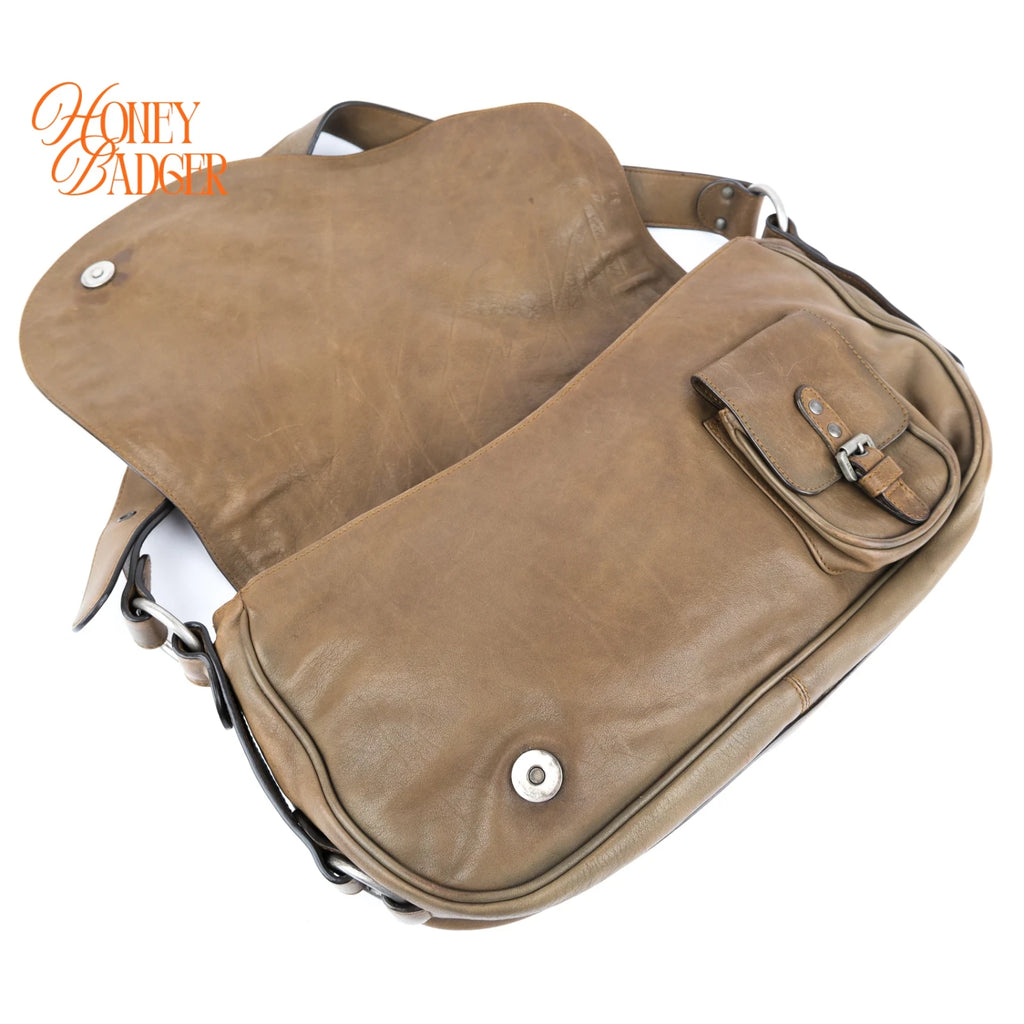 Dior Gaucho Vintage Leather Brown Rank B
