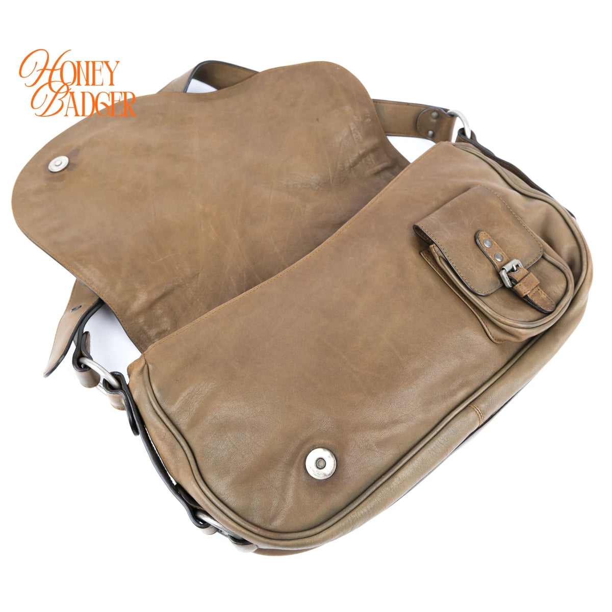 Dior Gaucho Vintage Leather Brown Rank B