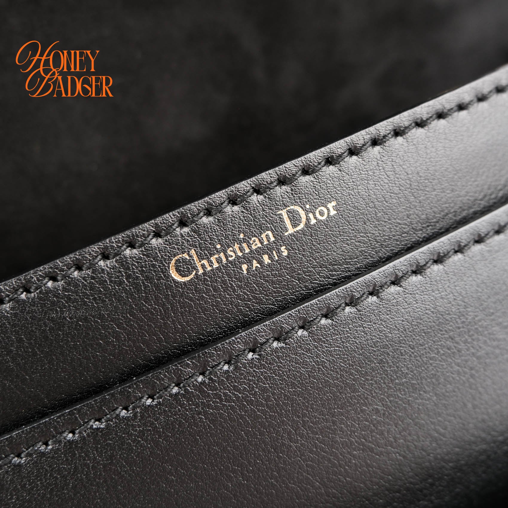 Christian Dior J'ADIOR Flap Bag Medium Smooth Black Leather Gold Hardware M9000