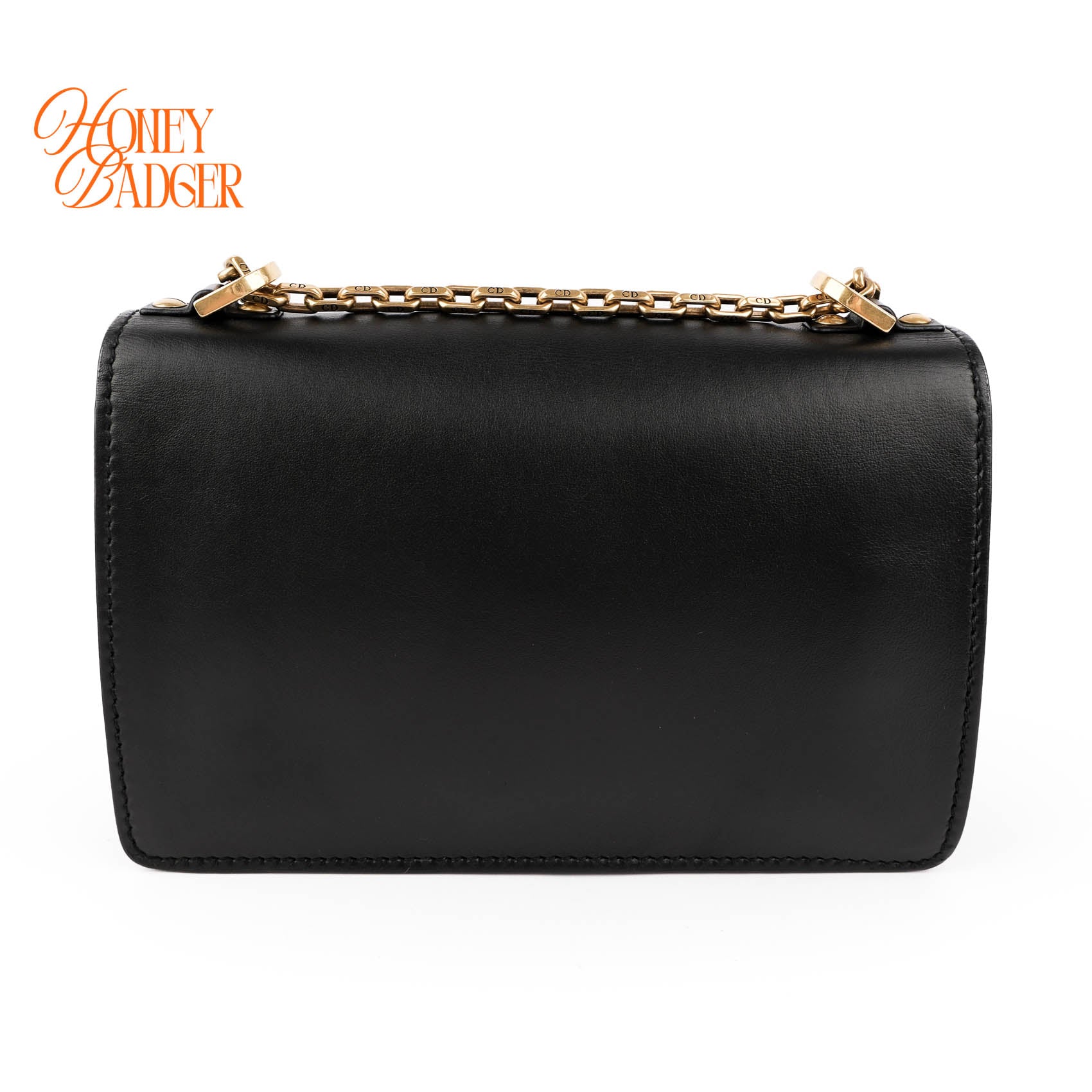 Christian Dior J'ADIOR Flap Bag Medium Smooth Black Leather Gold Hardware M9000