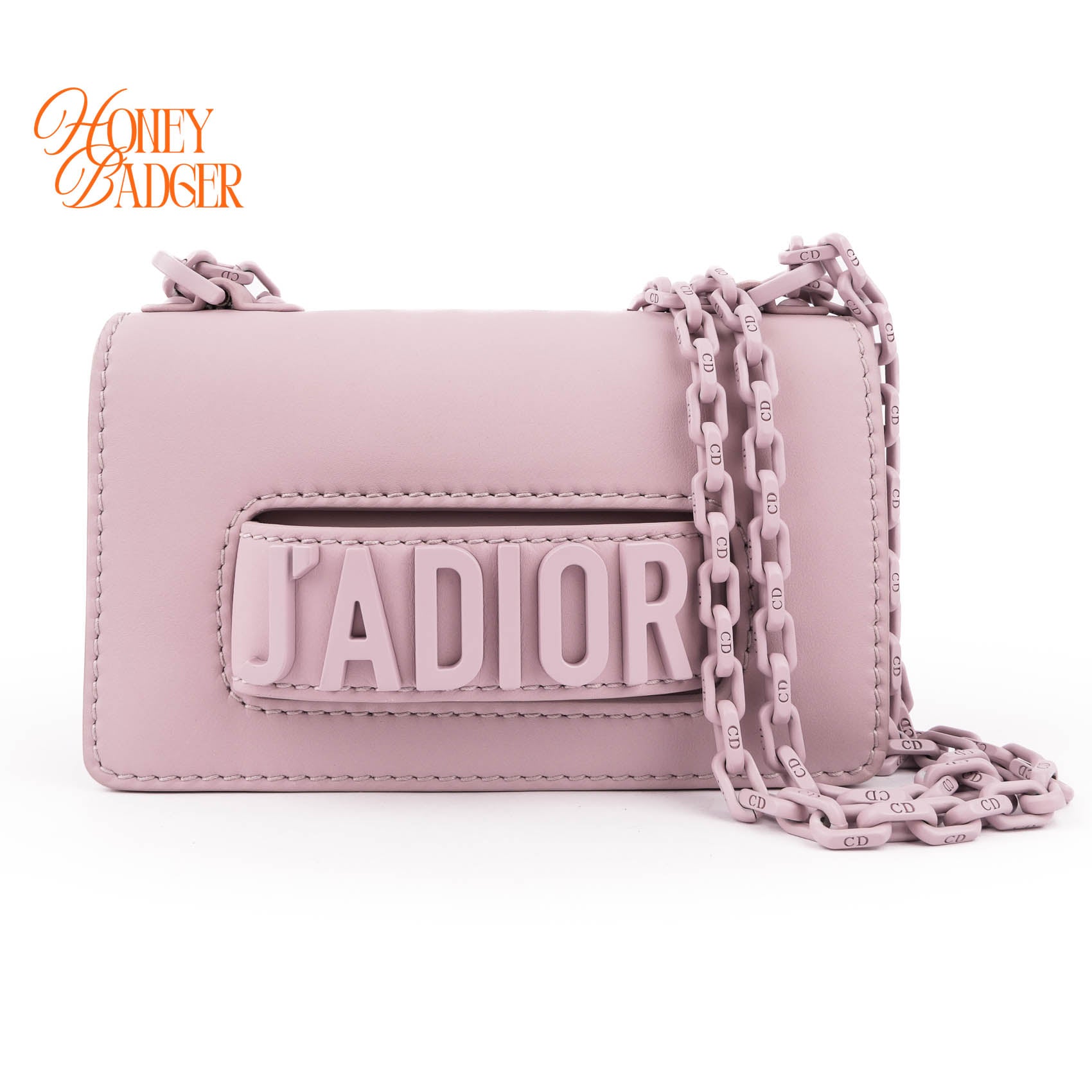 Christian Dior J'Adior Ultra-Matte Mini Flap Bag Monochromatic Leather Chain Purple
