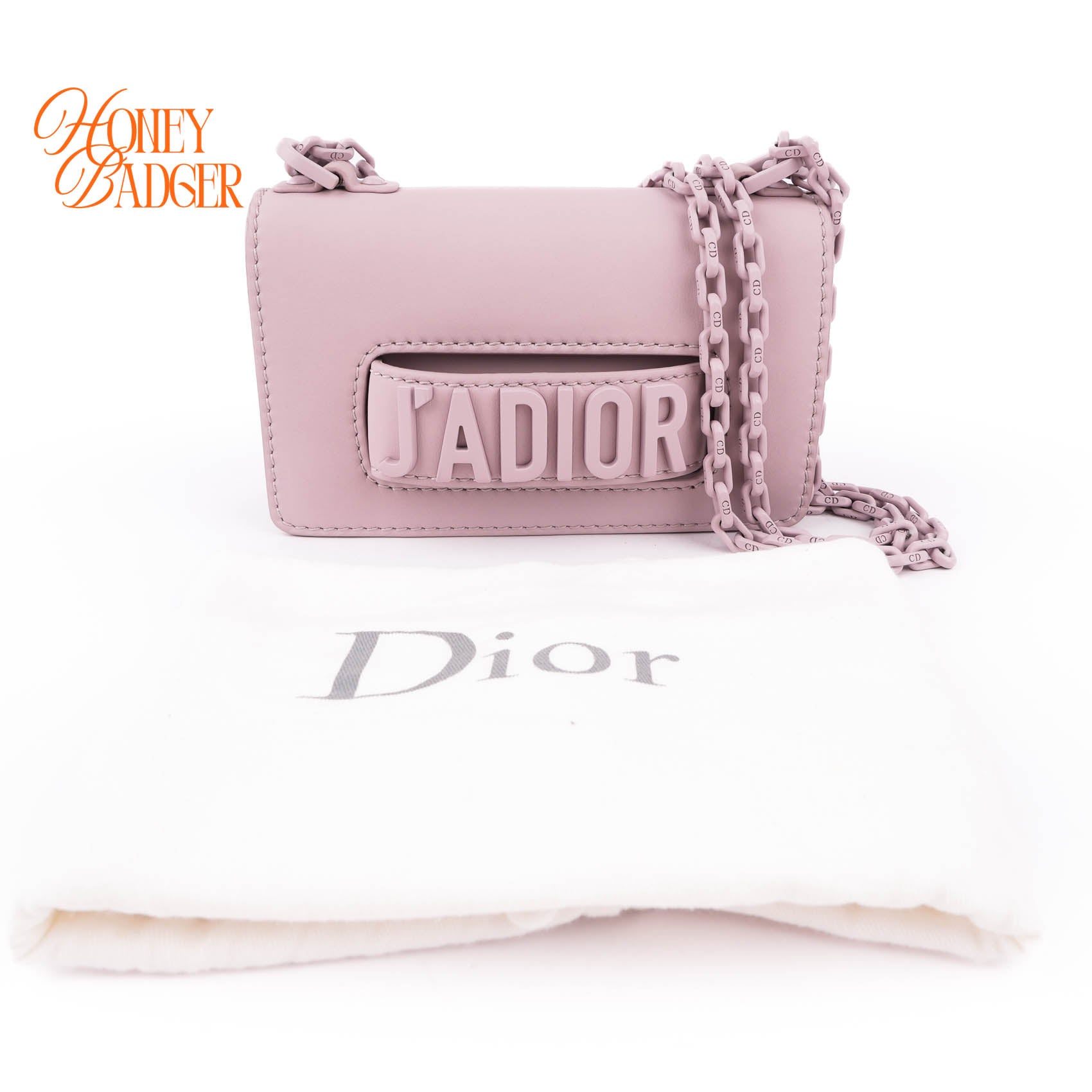 Christian Dior J'Adior Ultra-Matte Mini Flap Bag Monochromatic Leather Chain Purple