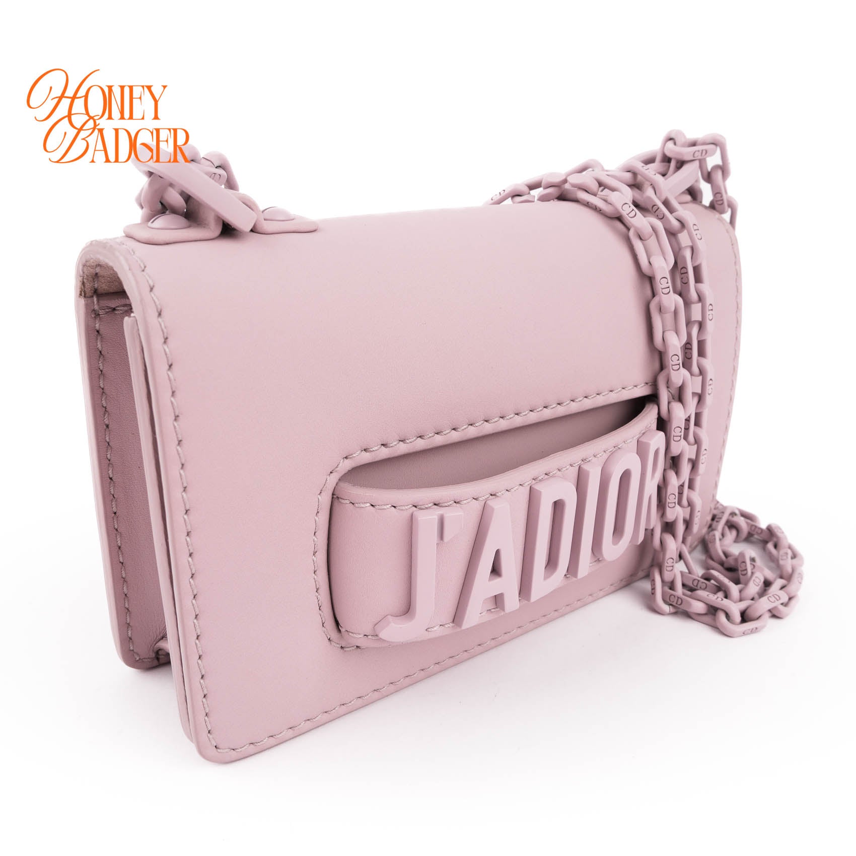 Christian Dior J'Adior Ultra-Matte Mini Flap Bag Monochromatic Leather Chain Purple