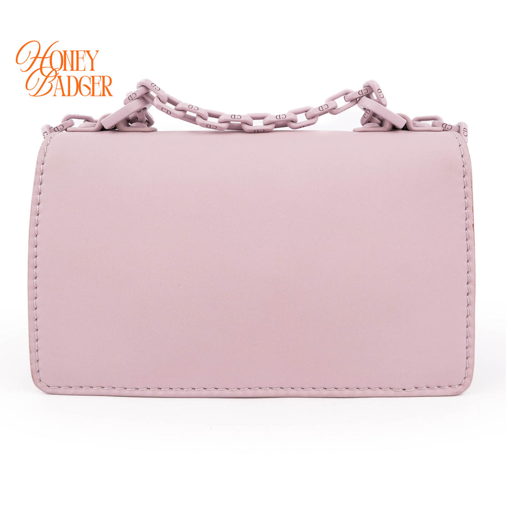 Christian Dior J'Adior Ultra-Matte Mini Flap Bag Monochromatic Leather Chain Purple