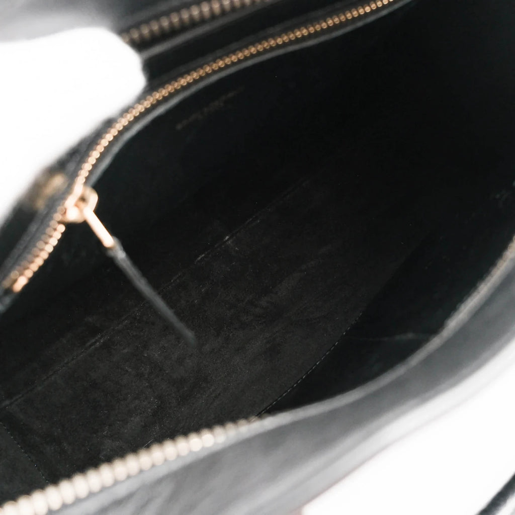 Saint Laurent Cabas Y Baby Smooth Leather Black Rank A