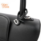 Delvaux Brillant Mini Grained Leather Black Silver Hardware Rank A