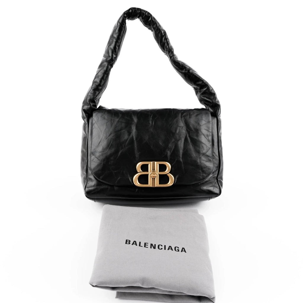 Balenciaga Monaco Leather Black Rank S