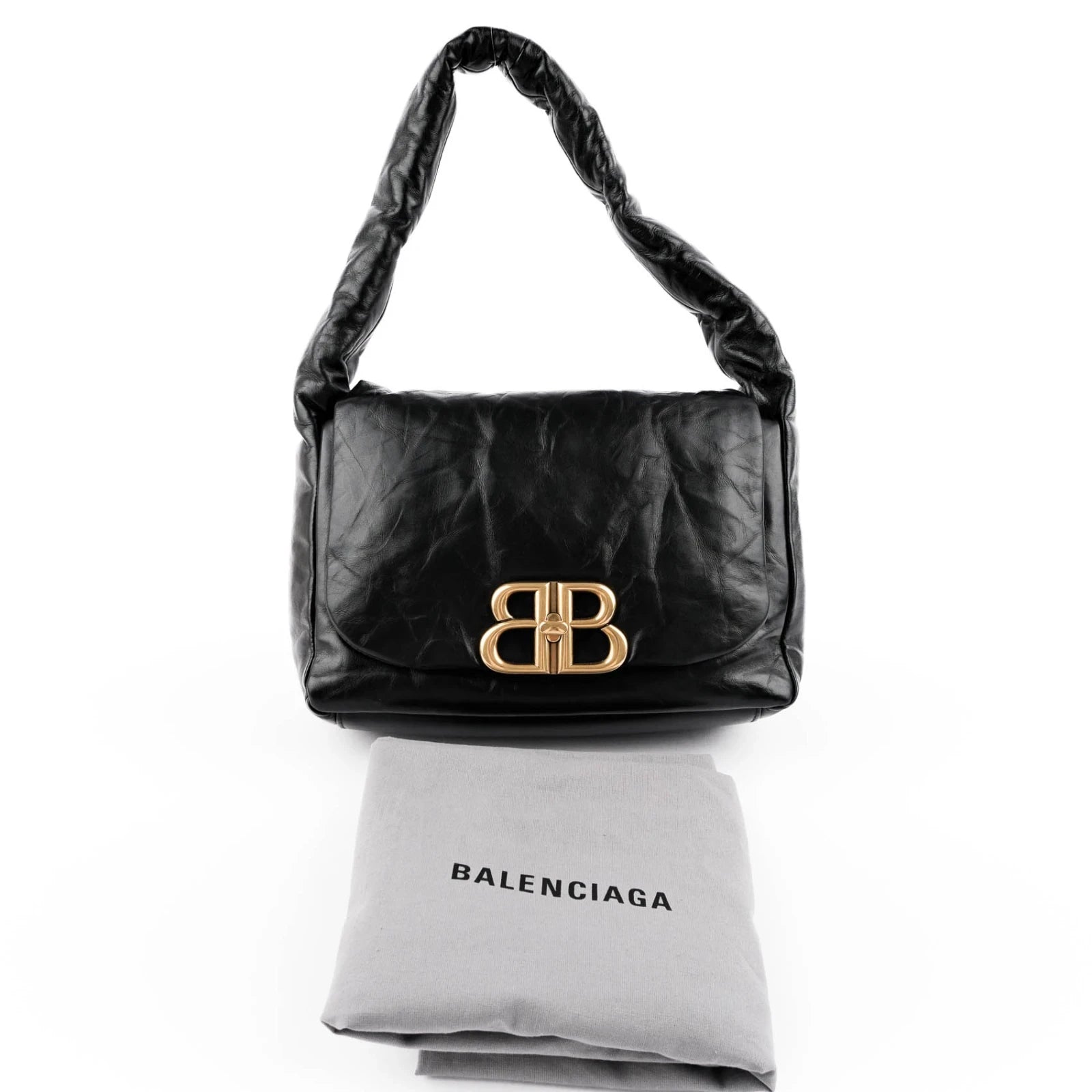 Balenciaga Monaco Leather Black Rank S