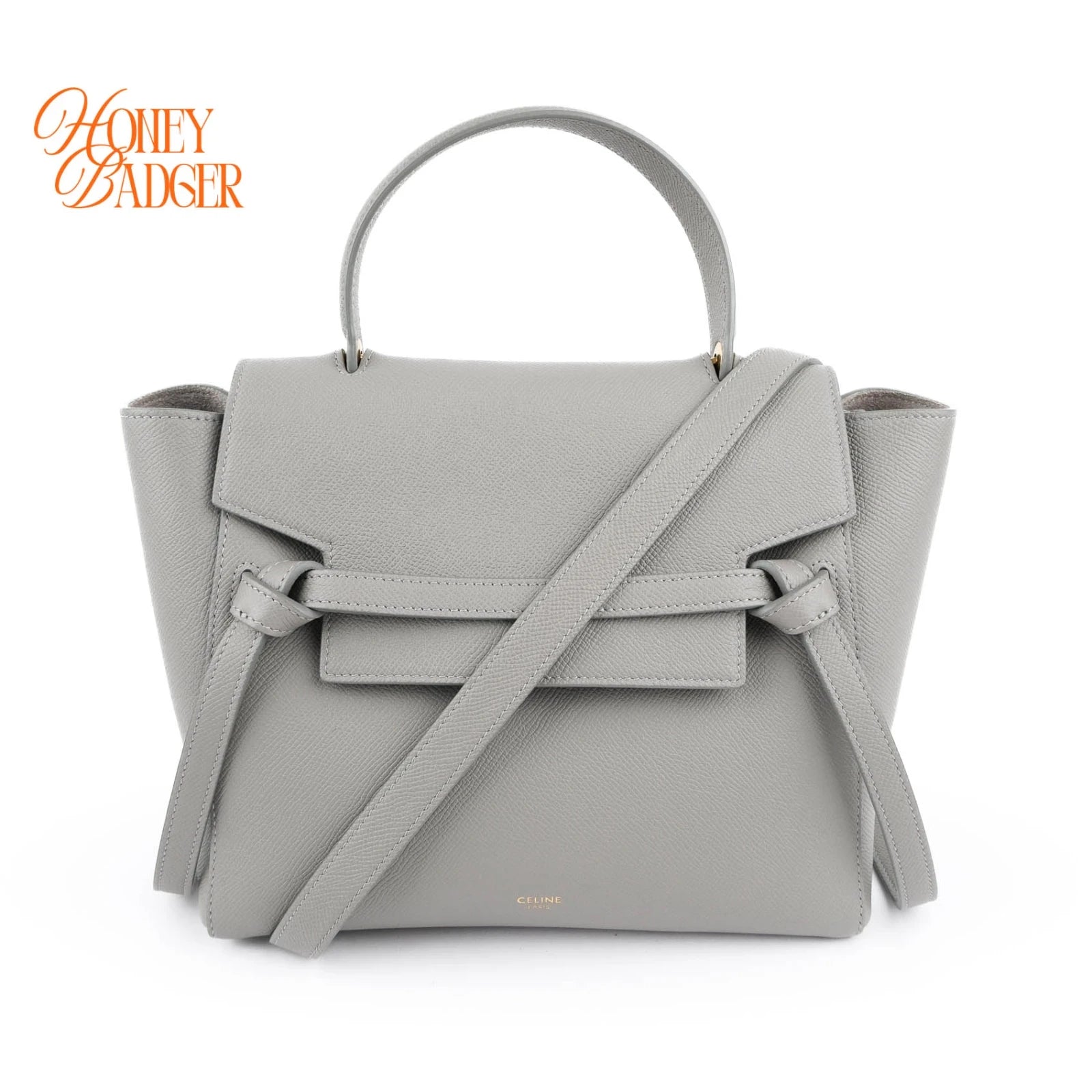 Celine Belt Bag Micro Gray Leather Grade A