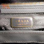 Prada Galleria Medium Saffiano Leather Gray Gold Hardware Rank A