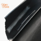 Saint Laurent Solferino Medium Brushed Leather Black Silver Hardware Rank A