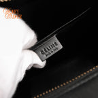 Celine Luggage Nano Black Smooth Leather Multicolor Stitch Rank A