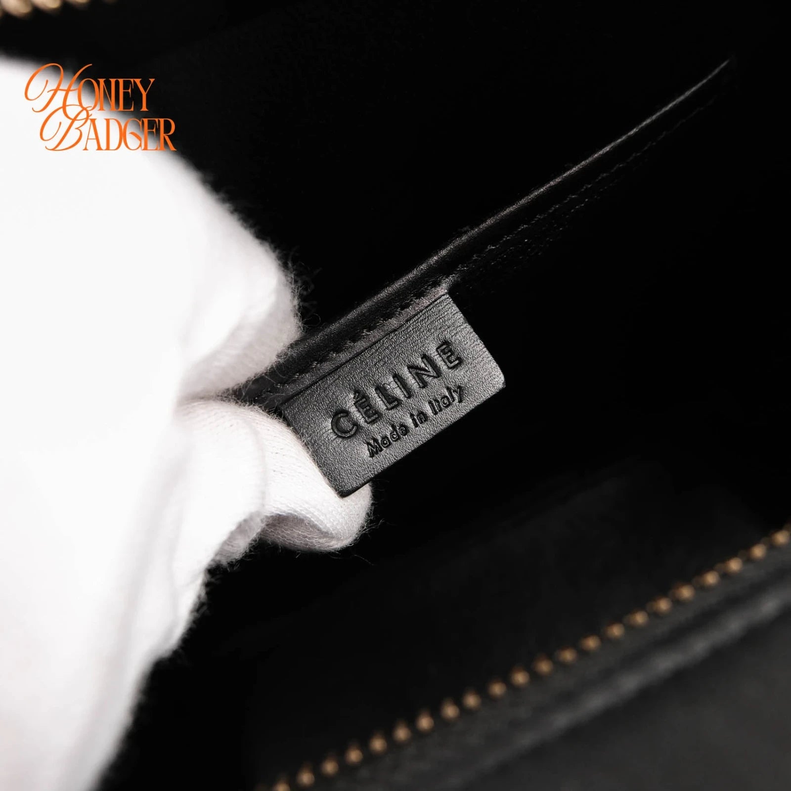 Celine Luggage Nano Black Smooth Leather Multicolor Stitch Rank A