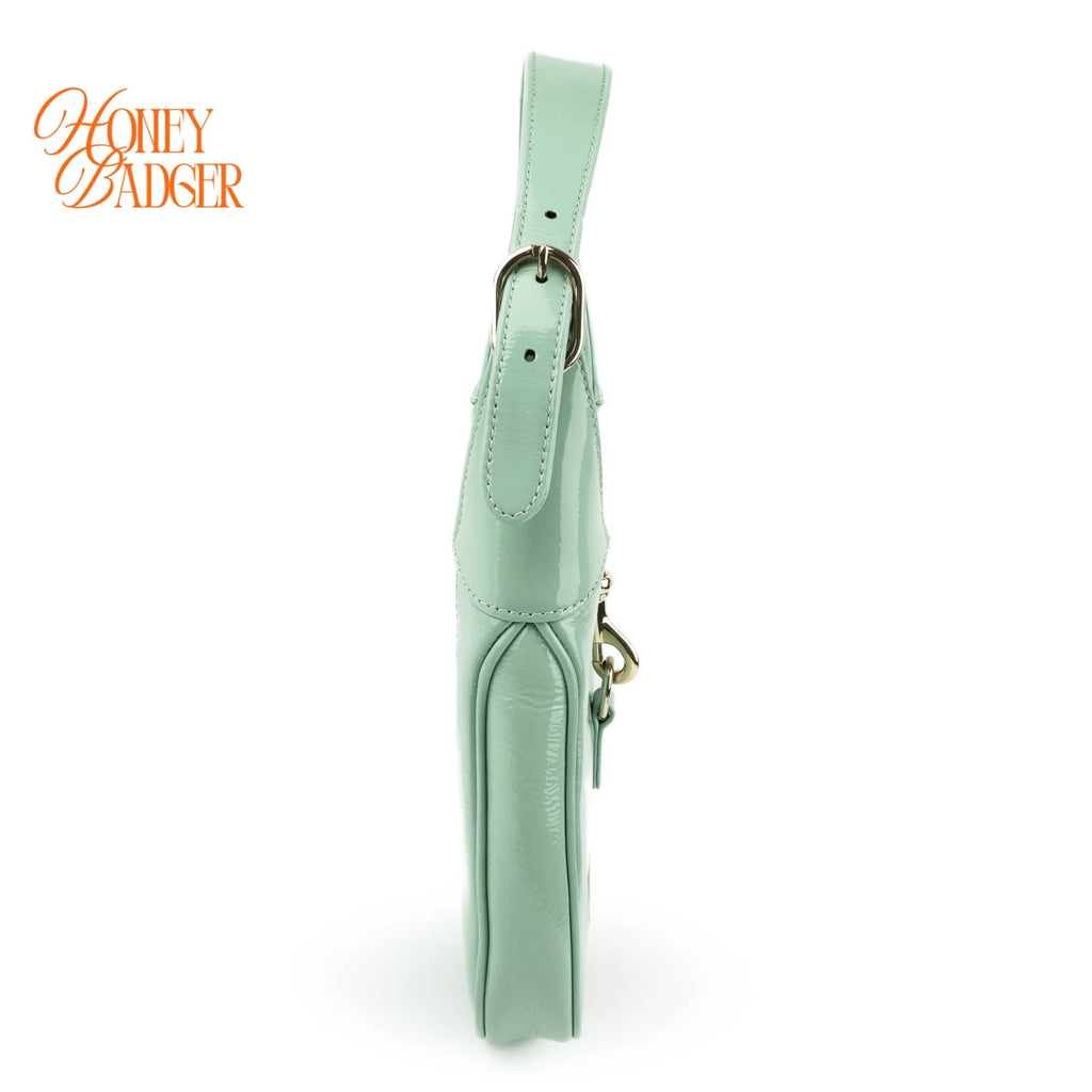 Gucci Jackie 1961 Medium Patent Leather Mint Green Rank A