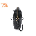 Gucci Quilted Leather Small Web Black Crossbody Shoulder Bag Rank A