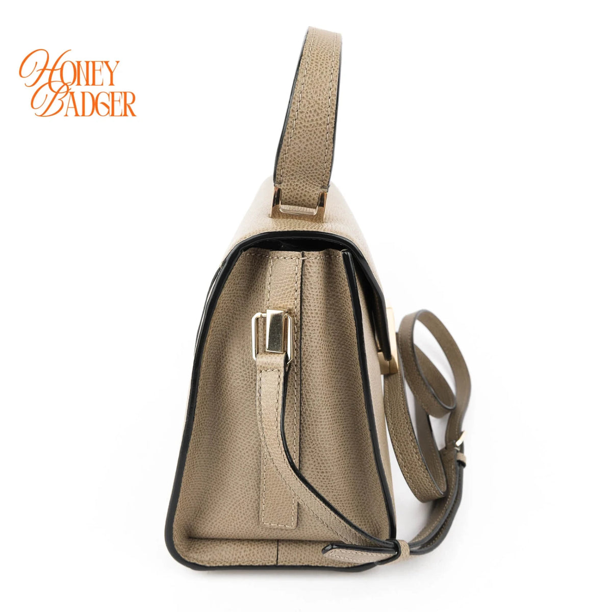 Valextra Iside Mini Millepunte Calfskin Beige Cachemire Gold Hardware Rank A