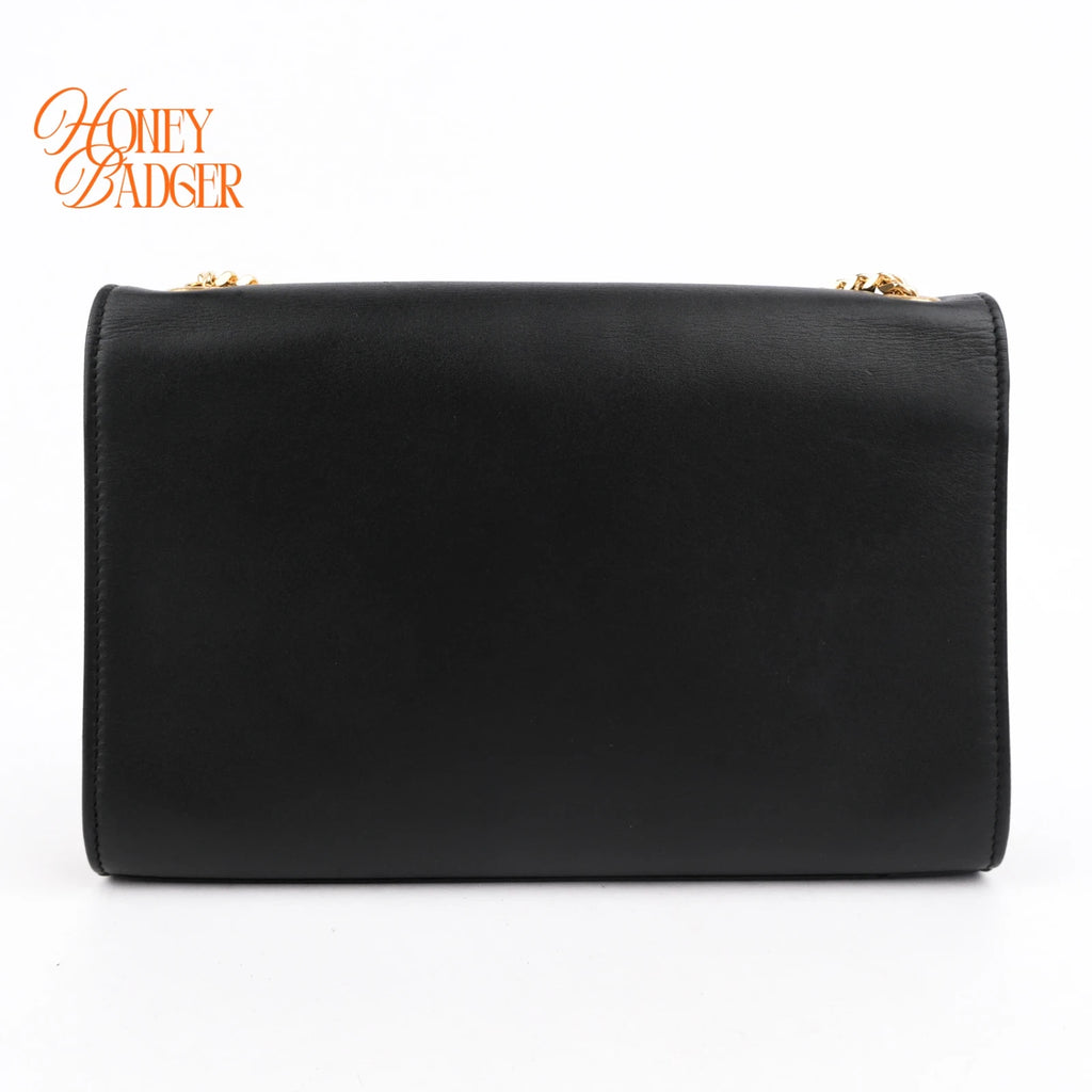 Saint Laurent Kate Tassel Medium Smooth Calfskin Black Gold Hardware Rank AB