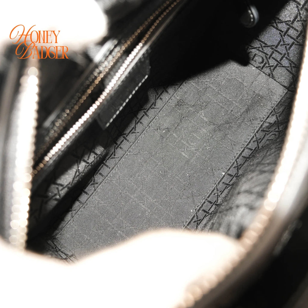 Dior Lady Dior Medium Black Patent Rank A