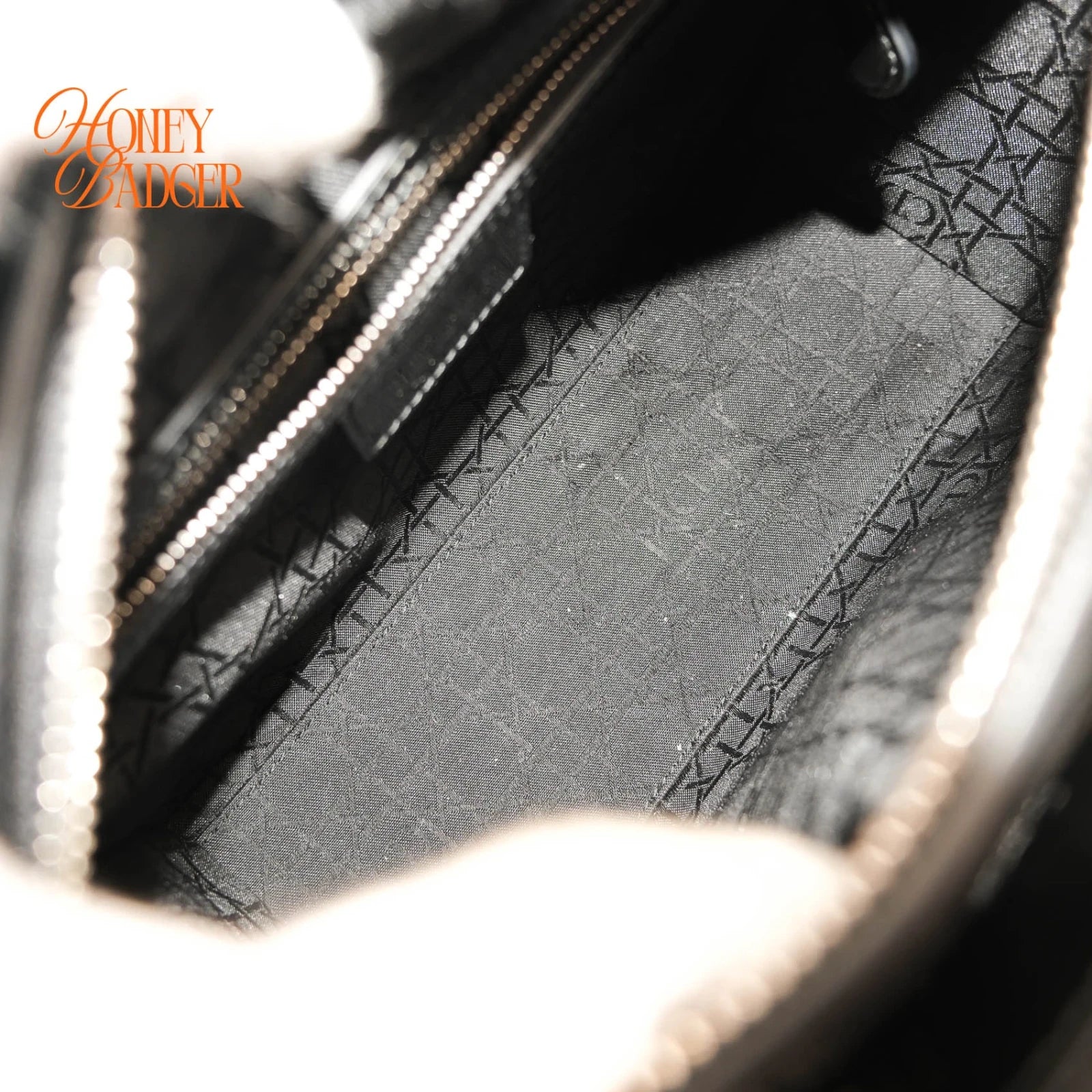 Dior Lady Dior Medium Black Patent Rank A