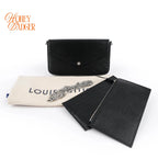 Louis Vuitton Pochette Félicie Epi Leather 3-in-1 Chain Shoulder Bag Black Noir