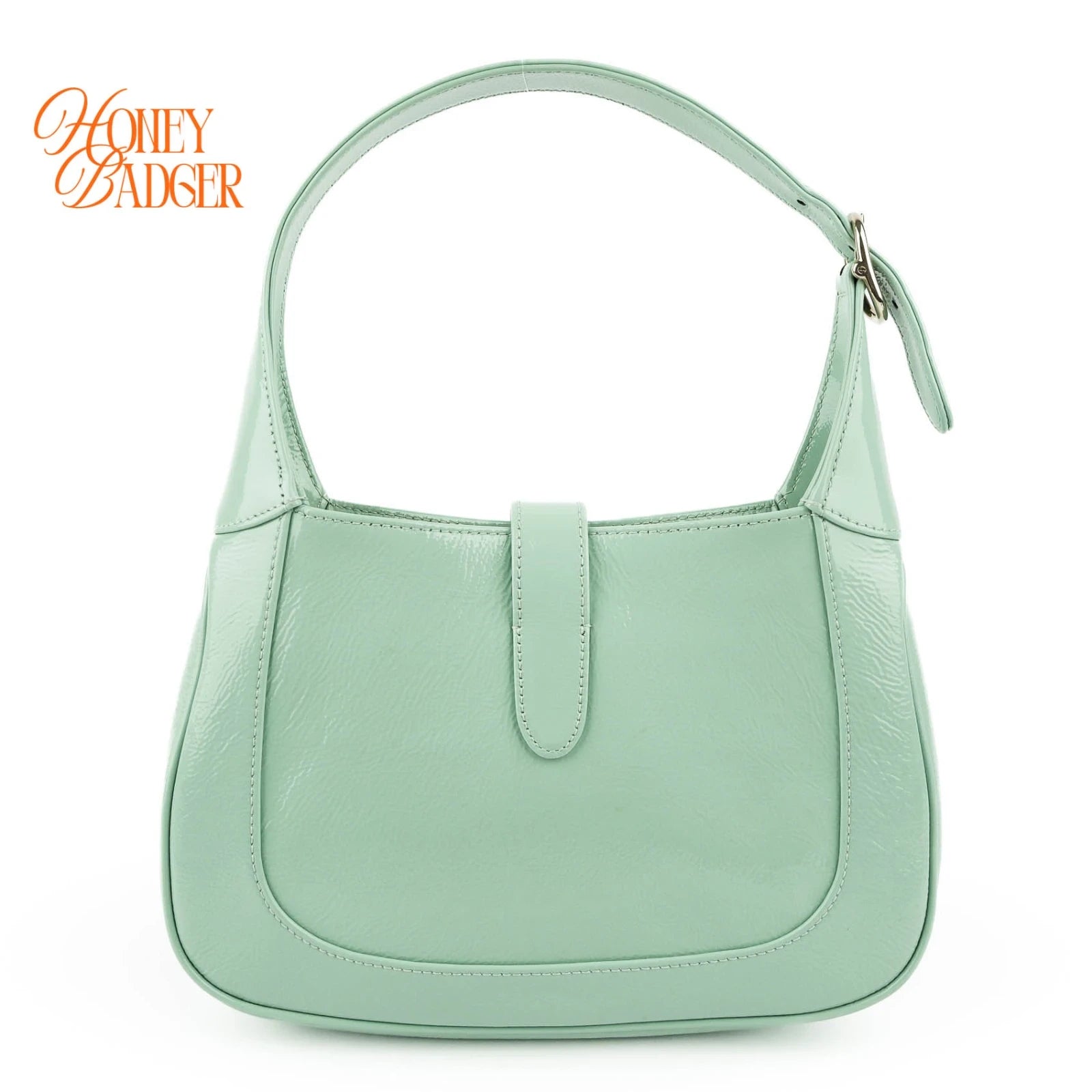 Gucci Jackie 1961 Medium Patent Leather Mint Green Rank A