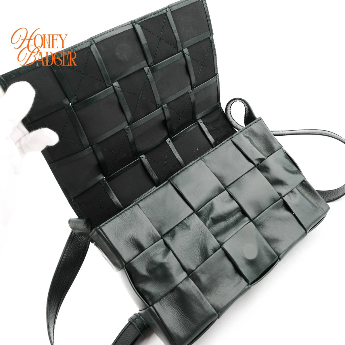 Bottega Veneta Cassette Intrecciato Lambskin Green Rank A
