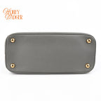 Prada Galleria Medium Saffiano Leather Gray Gold Hardware Rank A