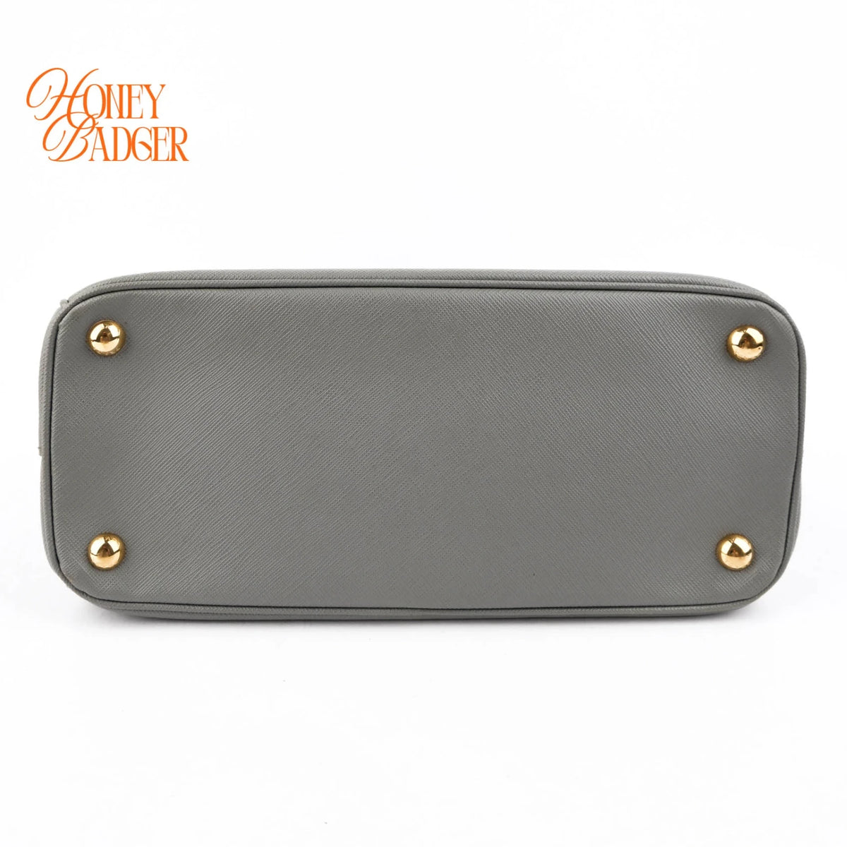 Prada Galleria Medium Saffiano Leather Gray Gold Hardware Rank A