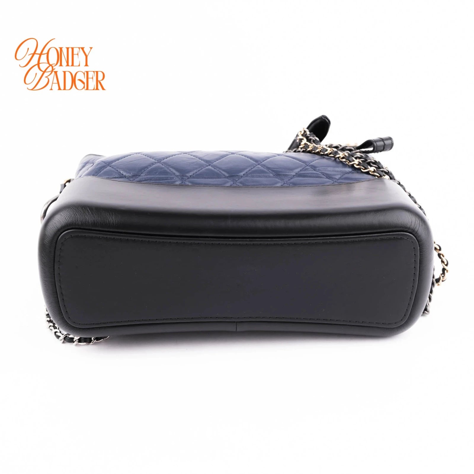 Chanel Gabrielle Hobo Medium Navy Leather Rank A