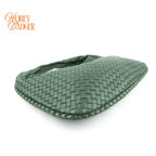 Bottega Veneta Veneta Hobo Intrecciato Leather Green Rank A